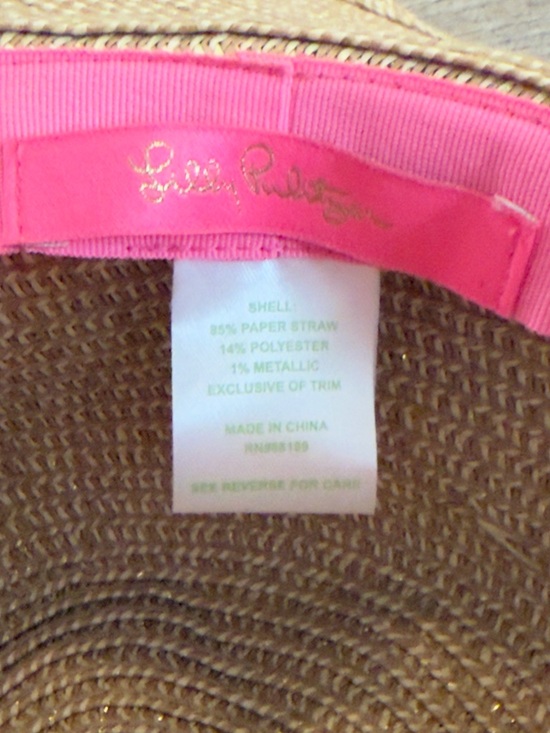 Lily Pulitzer Straw Wide-Brim Sun Hat with Pink Floral Band main image 6